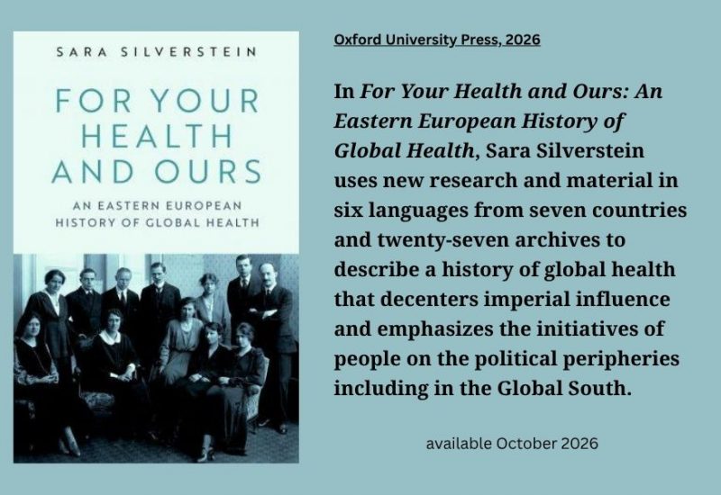 Image and description of Prof. Sara Silverstein's book For Your Health and Ours.